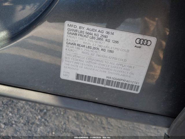 2015 AUDI SQ5 WA1CGAFPXFA012141 Photo 8