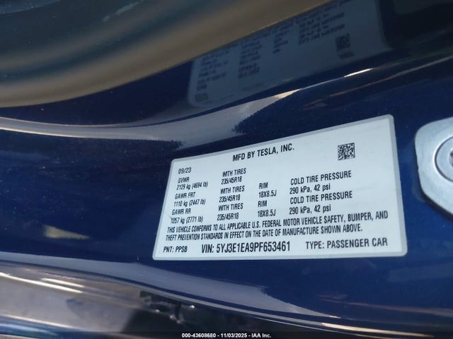 2023 TESLA MODEL 3 5YJ3E1EA9PF653461 Photo 8