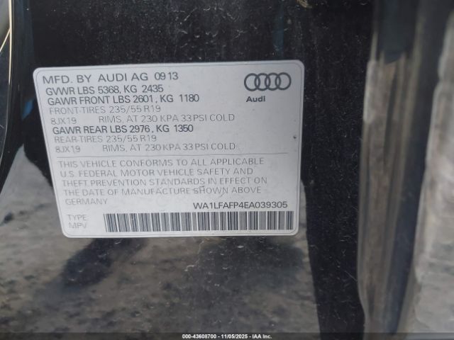 2014 AUDI Q5 WA1LFAFP4EA039305 Photo 8