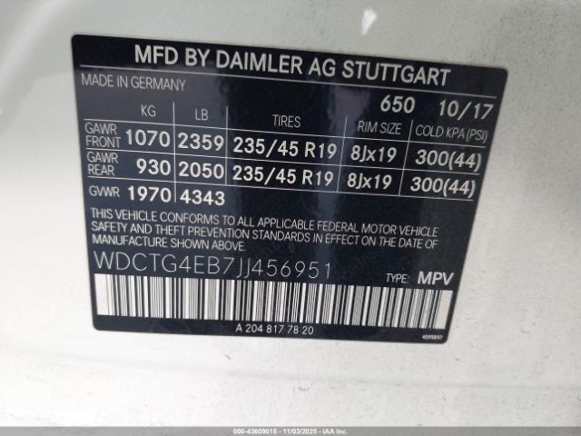 2018 MERCEDES-BENZ GLA 250 WDCTG4EB7JJ456951 Photo 8