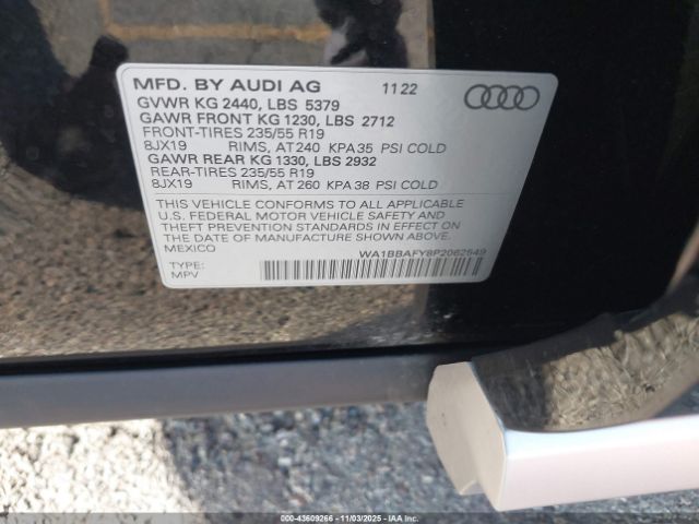 2023 AUDI Q5 WA1BBAFY8P2062549 Photo 8