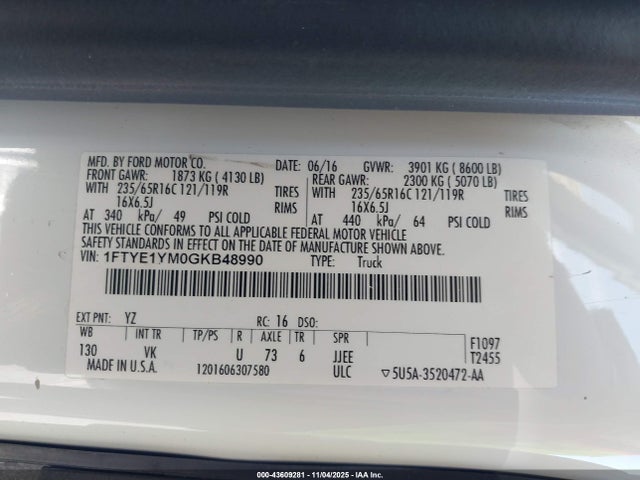 2016 FORD TRANSIT-150 1FTYE1YM0GKB48990 Photo 8