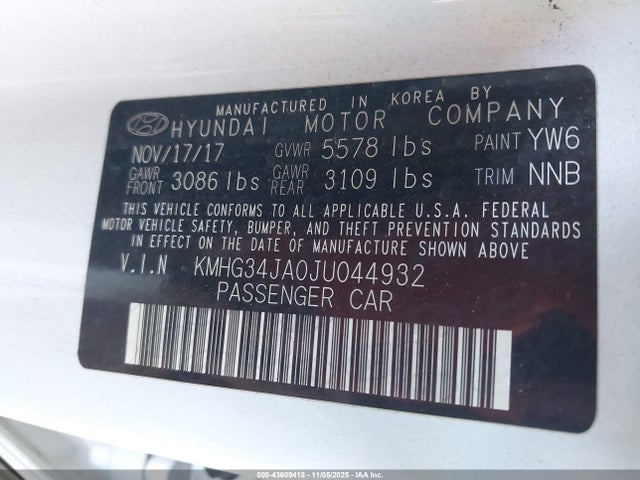 KMHG34JA0JU044932 Genesis G90 3.3t Premium