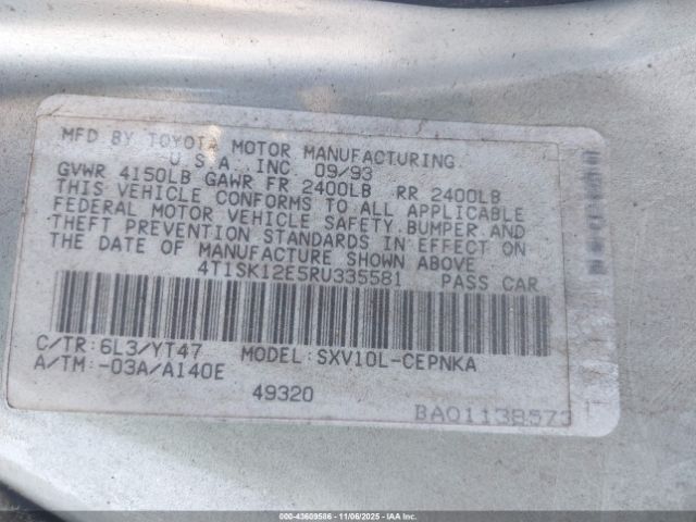 1994 TOYOTA CAMRY 4T1SK12E5RU335581 Photo 8