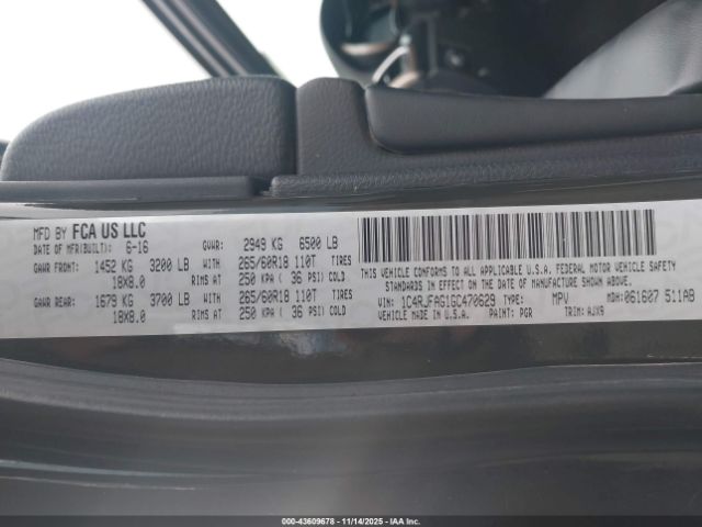 2016 JEEP GRAND CHEROKEE 1C4RJFAG1GC470629 Photo 8