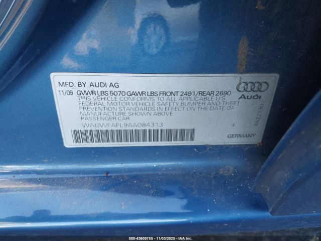 2010 AUDI A4 WAUWFAFL9AA084313 Photo 8