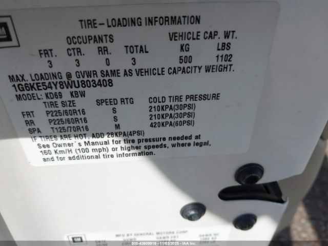 1998 CADILLAC DEVILLE 1G6KE54Y8WU803408 Photo 8