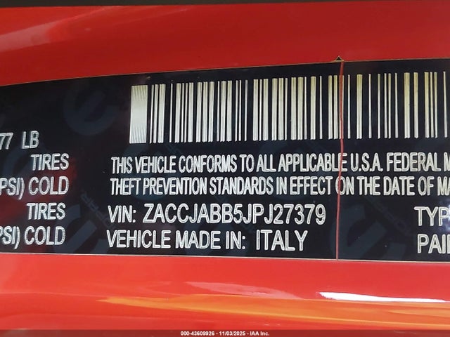Jeep Renegade 2018 ZACCJABB5JPJ27379 Image 9