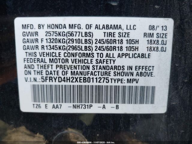 2014 ACURA MDX 5FRYD4H2XEB011275 Photo 8