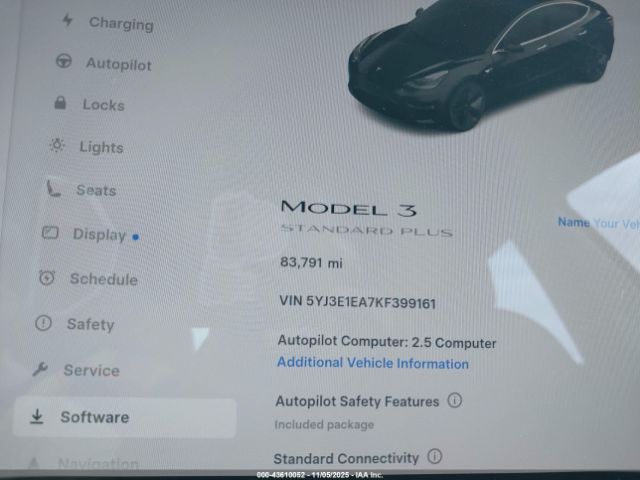 2019 TESLA MODEL 3 5YJ3E1EA7KF399161 Photo 6