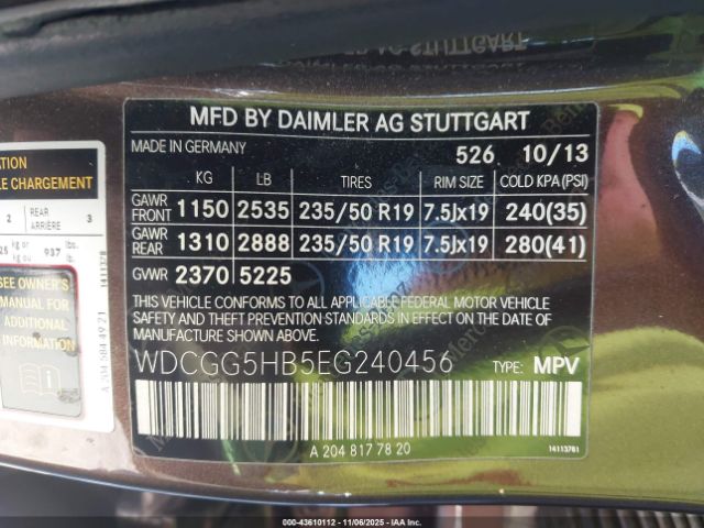 2014 MERCEDES-BENZ GLK 350 WDCGG5HB5EG240456 Photo 8