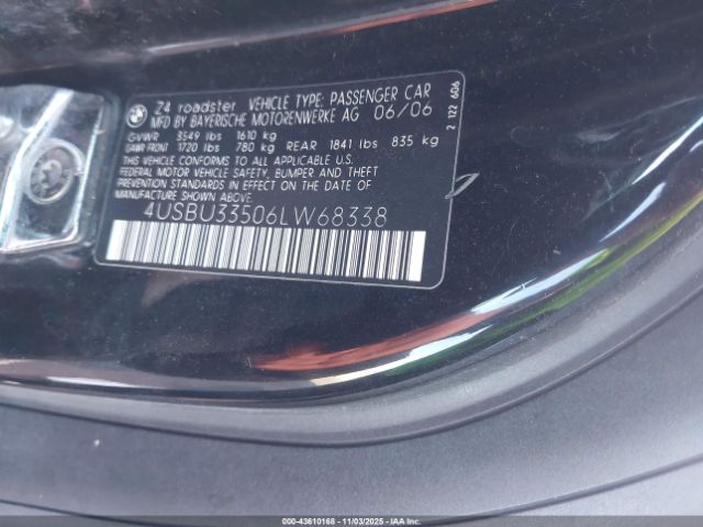 2006 BMW Z4 4USBU33506LW68338 Photo 8