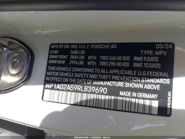 2024 PORSCHE MACAN WP1AG2A59RLB39690 Photo 8