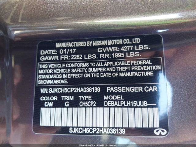 2017 INFINITI QX30 SJKCH5CP2HA036139 Photo 8