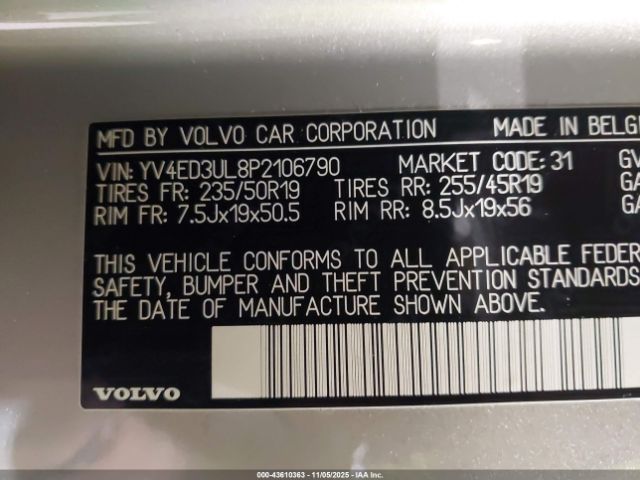 2023 VOLVO XC40 RECHARGE PURE ELECTRIC YV4ED3UL8P2106790 Photo 8