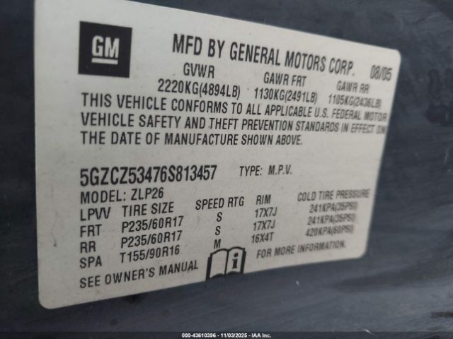 2006 SATURN VUE 5GZCZ53476S813457 Photo 8