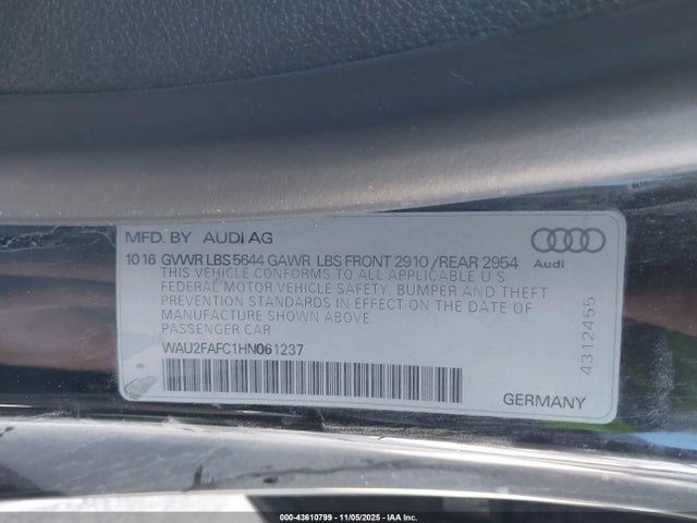 2017 AUDI S7 WAU2FAFC1HN061237 Photo 8