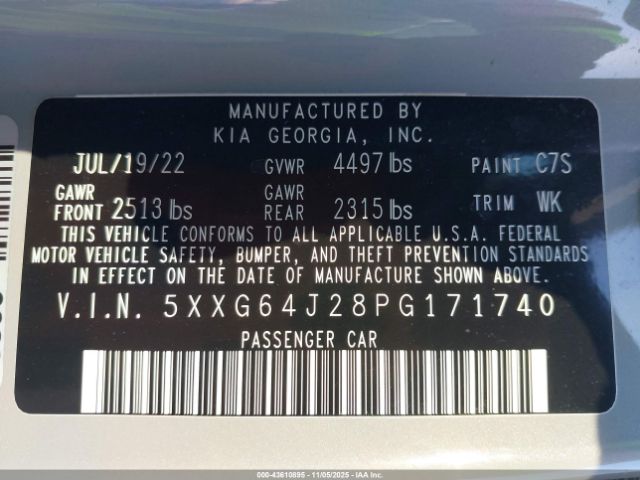 2023 KIA K5 5XXG64J28PG171740 Photo 8