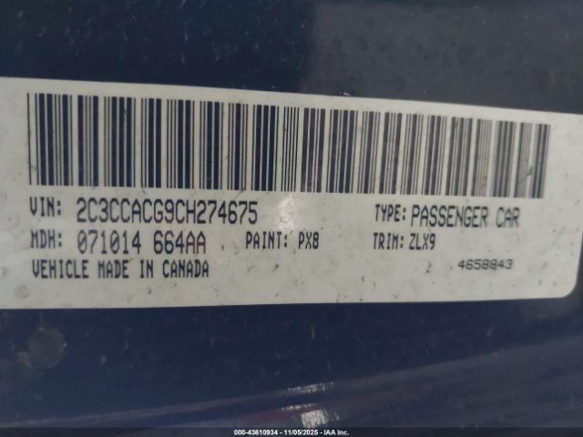 2012 CHRYSLER 300 2C3CCACG9CH274675 Photo 8