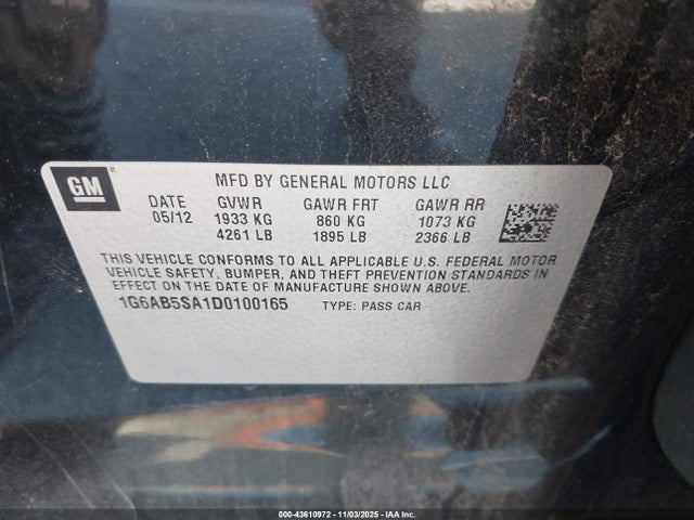2013 CADILLAC ATS 1G6AB5SA1D0100165 Photo 8