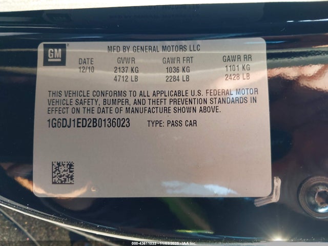 2011 CADILLAC CTS 1G6DJ1ED2B0136023 Photo 8