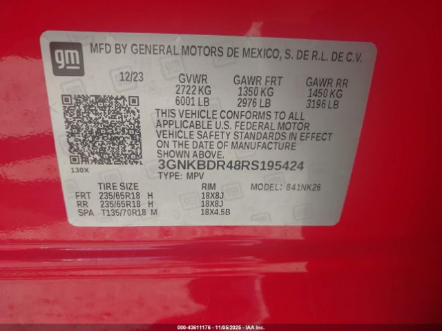 2024 CHEVROLET BLAZER 3GNKBDR48RS195424 Photo 8