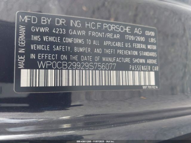 2009 PORSCHE 911 WP0CB29929S756077 Photo 8