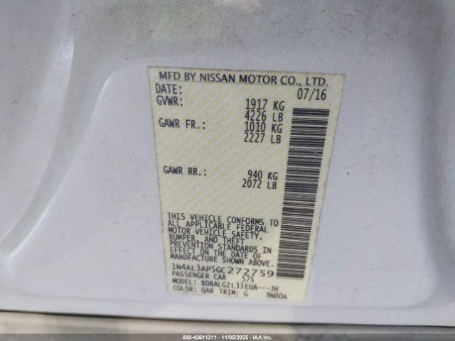 2016 NISSAN ALTIMA 1N4AL3AP5GC272759 Photo 8