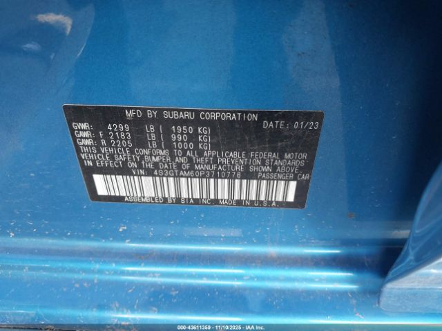 2023 SUBARU IMPREZA 4S3GTAM60P3710776 Photo 8