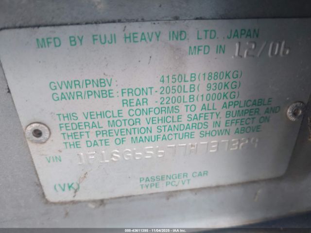 2007 SUBARU FORESTER JF1SG65677H737329 Photo 8