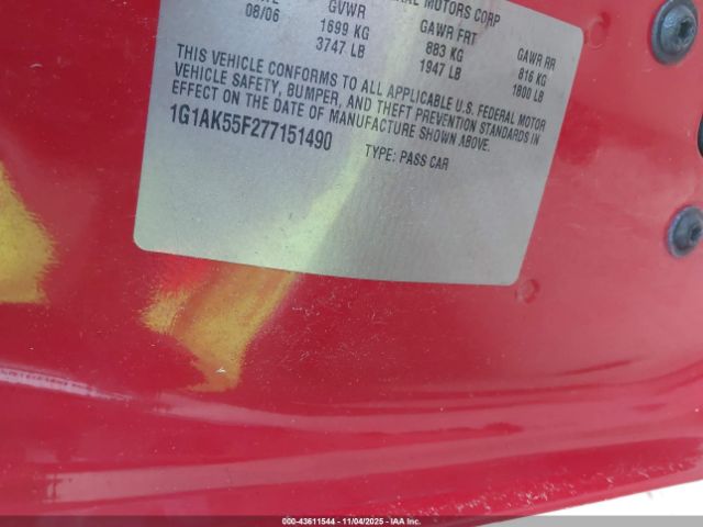 2007 CHEVROLET COBALT 1G1AK55F277151490 Photo 8