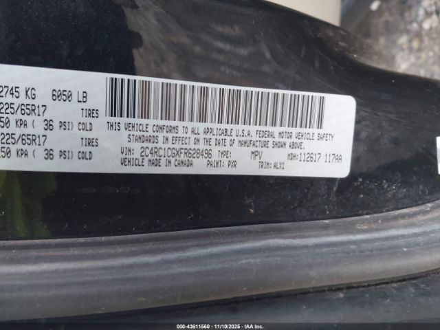 2015 CHRYSLER TOWN & COUNTRY 2C4RC1CGXFR628496 Photo 8