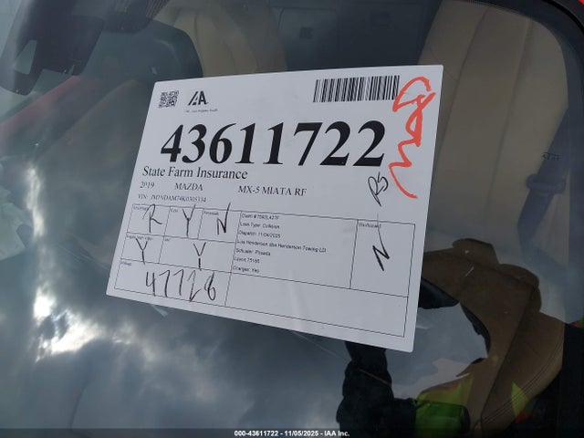 JM1NDAM74K0305334 Mazda Mx-5 Miata Rf Grand Touring