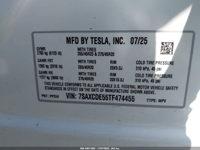 2026 TESLA MODEL X 7SAXCDE55TF474455 Photo 8