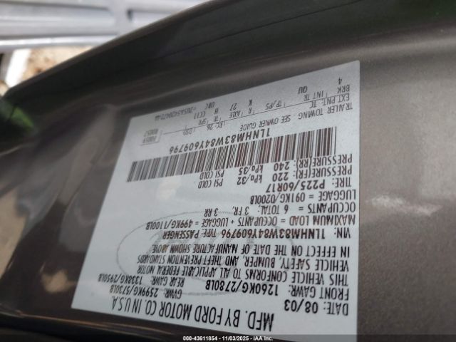 2004 LINCOLN TOWN CAR 1LNHM83W84Y609796 Photo 8