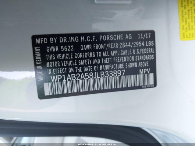 2018 PORSCHE MACAN WP1AB2A58JLB33897 Photo 8