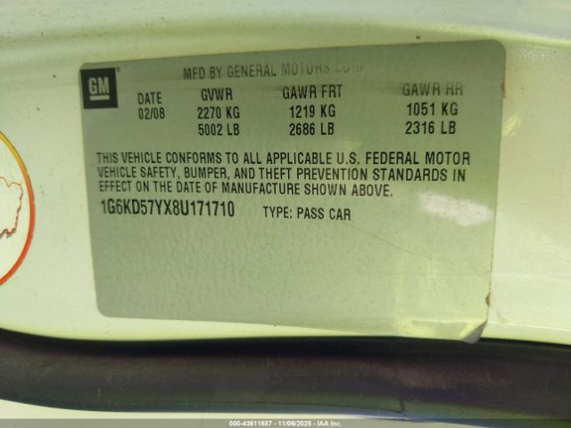 2008 CADILLAC DTS 1G6KD57YX8U171710 Photo 8