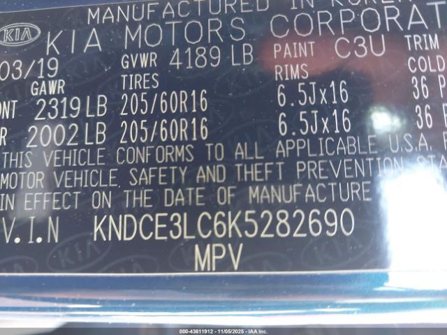 2019 KIA NIRO KNDCE3LC6K5282690 Photo 8