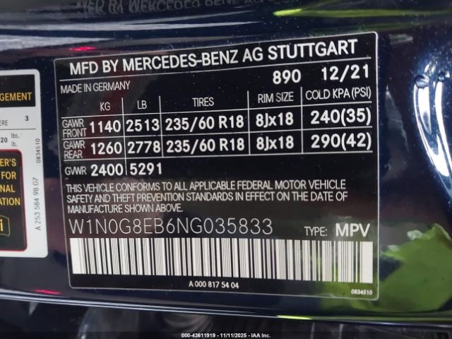 2022 MERCEDES-BENZ GLC 300 W1N0G8EB6NG035833 Photo 8