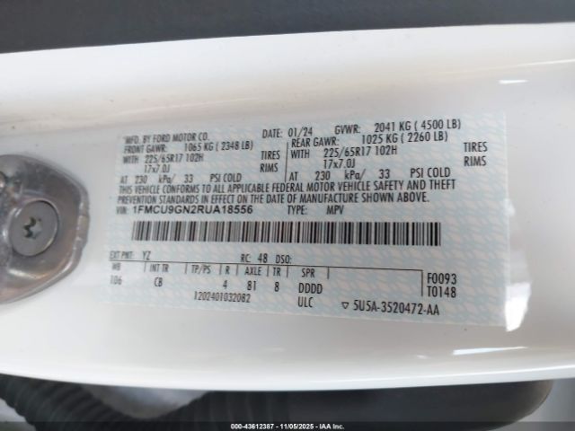 2024 FORD ESCAPE 1FMCU9GN2RUA18556 Photo 8