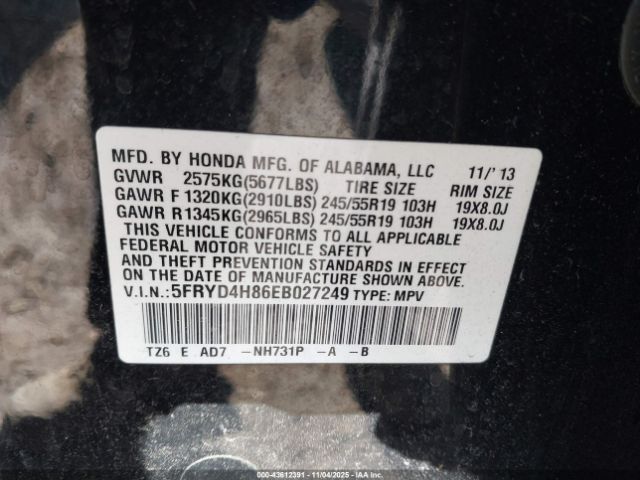 2014 ACURA MDX 5FRYD4H86EB027249 Photo 8