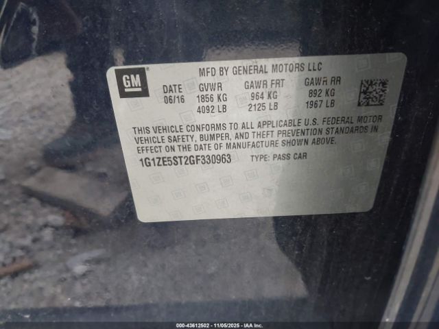 2016 CHEVROLET MALIBU 1G1ZE5ST2GF330963 Photo 8