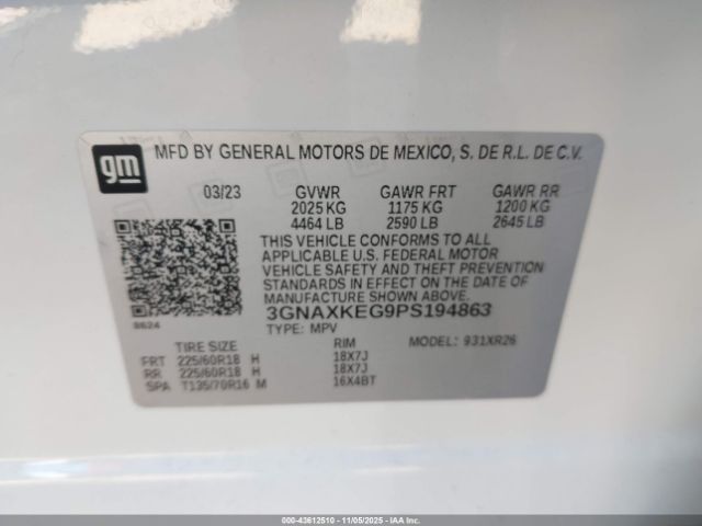 2023 CHEVROLET EQUINOX 3GNAXKEG9PS194863 Photo 8