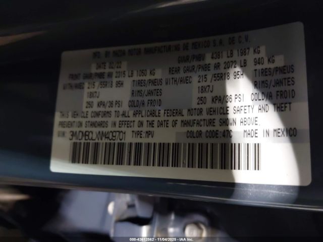 2022 MAZDA CX-30 3MVDMBCLXNM409701 Photo 8