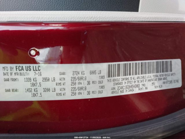 2017 CHRYSLER PACIFICA 2C4RC1BG9HR542083 Photo 8