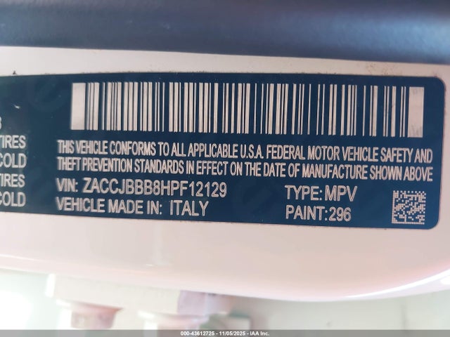 2017 JEEP RENEGADE ZACCJBBB8HPF12129 Photo 8