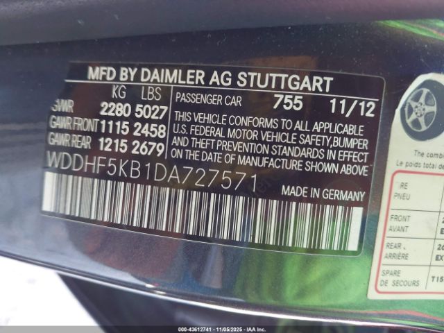 2013 MERCEDES-BENZ E 350 WDDHF5KB1DA727571 Photo 8