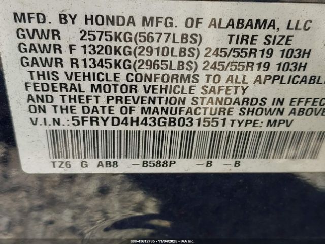 2016 ACURA MDX 5FRYD4H43GB031551 Photo 8