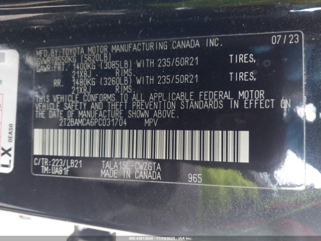 2023 LEXUS RX 350 2T2BAMCA6PC031704 Photo 8