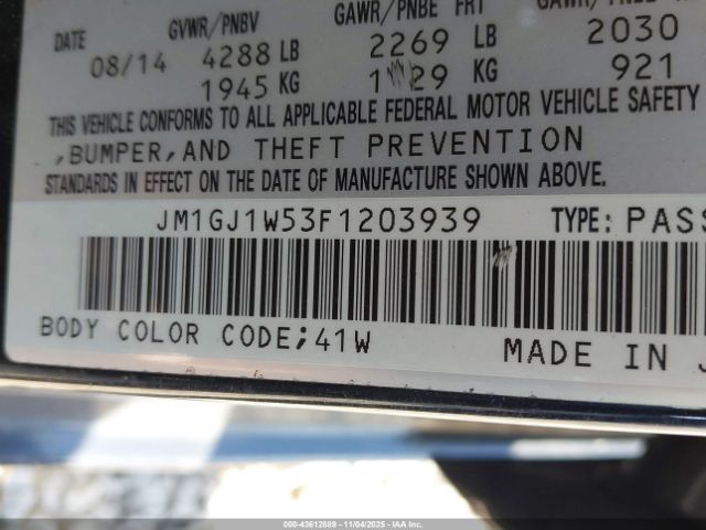 2015 MAZDA MAZDA6 JM1GJ1W53F1203939 Photo 8